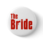 The Bride (Mafia Red) buttons