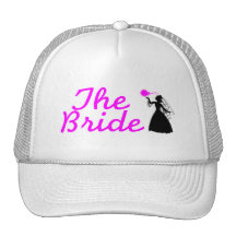 The Bride Pink and Black Bride Mesh Hats