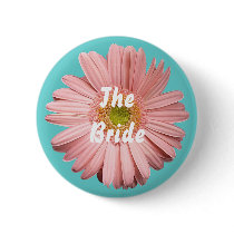 The Bride, Pink gerbera button