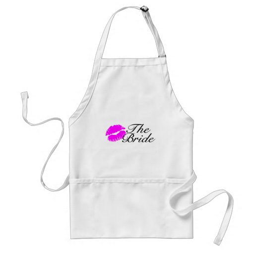 The Bride Pink Lips Kiss Apron