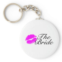 The Bride Pink Lips Kiss Key Chain