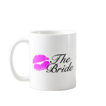 The Bride Pink Lips Kiss Coffee Mugs