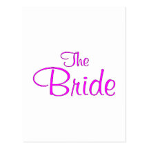 The Bride (Pink Script) Postcard