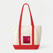 The Bride tote bag Pink Rose Flower Wedding