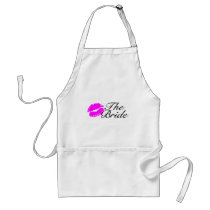 The Bride Wedding Pink Lips Apron