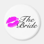 The Bride Wedding Pink Lips Fridge Magnets