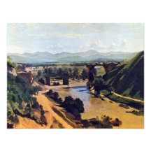 The Bridge At Narni By Corot Jean-Baptiste-Camille Personalized Invite