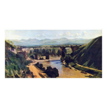 The Bridge At Narni By Corot Jean-Baptiste-Camille Customized Photo Card