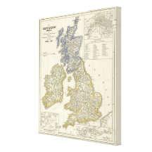 The British Isles from 1066 to 1485 Stretched Canvas Print