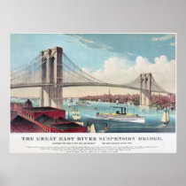 The Brooklyn Bridge in New York City from 1883 Posters