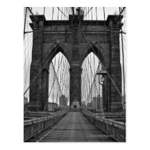 The Brooklyn Bridge in New York City Post Cards