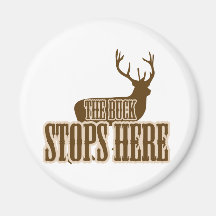 The Buck Stops Here Deer Hunter Refrigerator Magnets