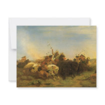 The Buffalo Hunt by Charles (Carl) Wimar Personalized Invites