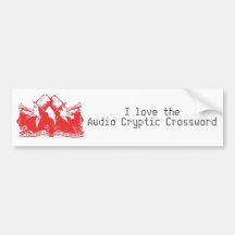The Bugle: I love the Audio Cryptic Crossword Bumper Sticker
