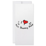 the Bunny Hop I Heart-Love Gift Custom Rack Cards