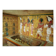 The burial chamber in the Tomb of Tutankhamun Cards