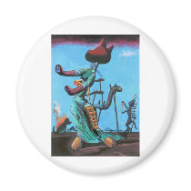 The Burning Dog Fridge Magnets