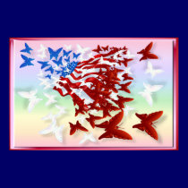 The Butterfly Flag Poster posters