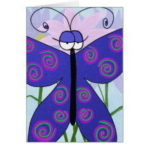The Butterfly With An Attitude! Note Card
