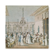 The Cafe Frascati in 1807 Refrigerator Magnets