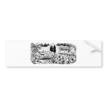 The Calavera of the Trolley Cars c. 1907, Mexico Bumper Stickers