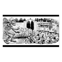 The Calavera of the Trolley Cars c. 1907, Mexico Business Card Templates