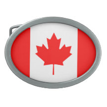 The Canadian Flag - Canada Souvenir Oval Belt Buckles