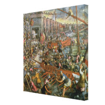 The Capture of Constantinople in 1204 (oil on canv Stretched Canvas Print
