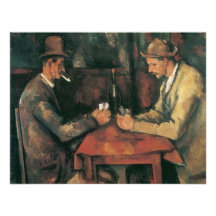 The Card Players by Cezanne, Vintage Impressionism Announcement