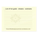 The Card that keeps you on track Business Cards
