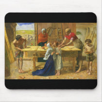 The Carpenter's Shop by John Everett Millais Mouse Pads