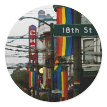 The Castro Round Stickers