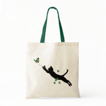 The Cat and the Butterfly Canvas Bag