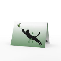 The Cat and the Butterfly Greeting Card