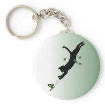 The Cat and the Butterfly Keychain
