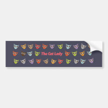 The Cat Lady Bumper Sticker