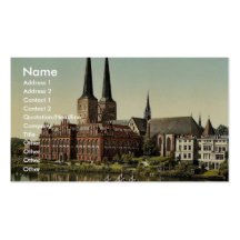 The cathedral and museum, Lubeck, Germany rare Pho Business Card