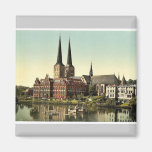The cathedral and museum, Lubeck, Germany rare Pho Magnets
