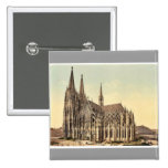 The cathedral, side, Cologne, the Rhine, Germany r Pinback Buttons
