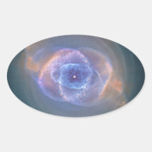 The Cat's Eye Nebula Dying Star Gas and Dust Oval Stickers