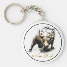 'The Charging Bull' - New York Keychain