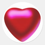 The Cherry Heart Round Stickers