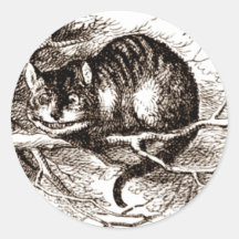 The Cheshire Cat Round Stickers