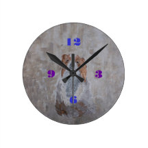 The Chiari Dog Round Clock