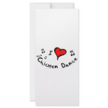 the Chicken Dance I Heart-Love Gift Full Color Rack Card