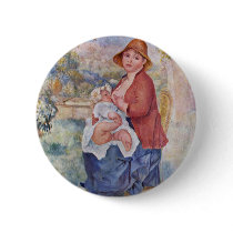 The Child At The Breast (Maternity), Pinback Button