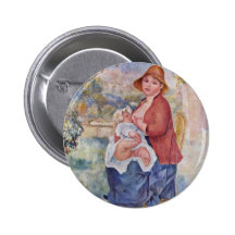 The Child At The Breast (Maternity), Pinback Button