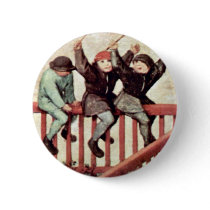 The Children'S Games Detail By Bruegel D. Ä. Piete Pinback Buttons