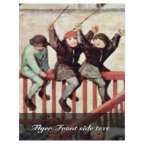 The Children'S Games Detail By Bruegel D. Ä. Piete Custom Flyer
