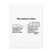 the choice is clear postcards